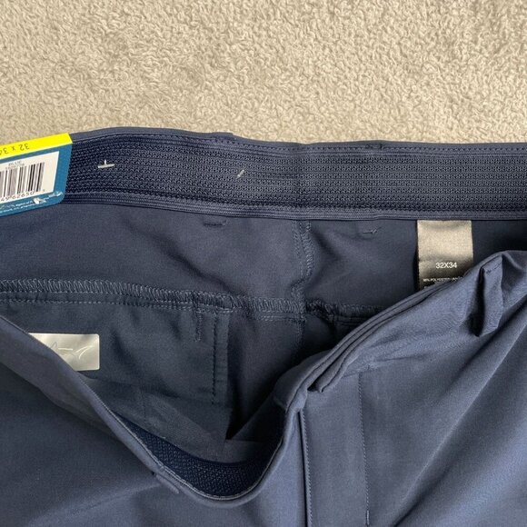 NEW Greg Norman Golf Performance Men's 32x34 Flex Waistband Tech Pants Blue - Picture 9 of 10